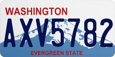 WA license plate AXV5782