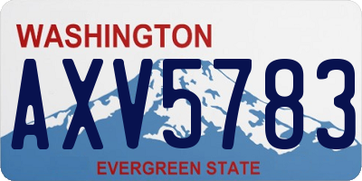 WA license plate AXV5783