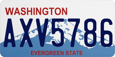 WA license plate AXV5786