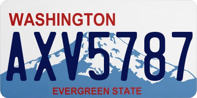 WA license plate AXV5787