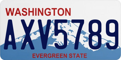 WA license plate AXV5789