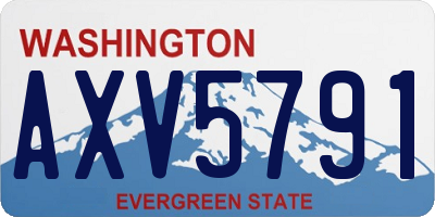 WA license plate AXV5791