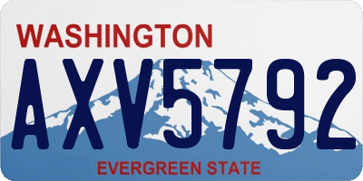 WA license plate AXV5792