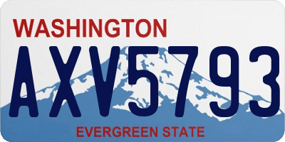WA license plate AXV5793