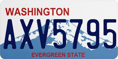 WA license plate AXV5795