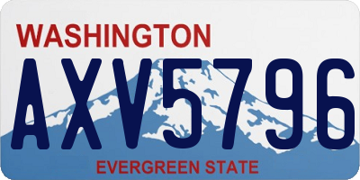 WA license plate AXV5796