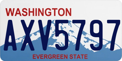 WA license plate AXV5797