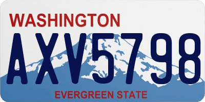 WA license plate AXV5798