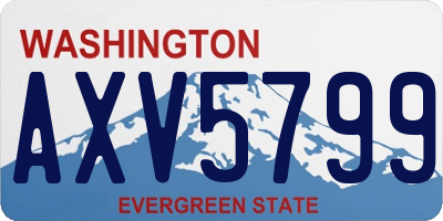 WA license plate AXV5799