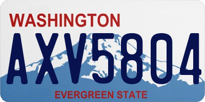 WA license plate AXV5804