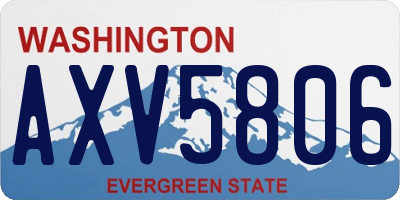 WA license plate AXV5806