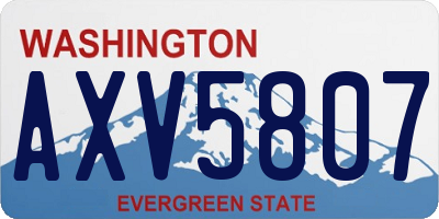 WA license plate AXV5807
