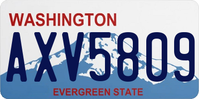 WA license plate AXV5809