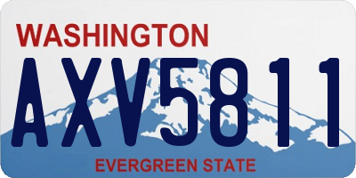 WA license plate AXV5811