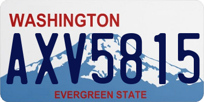 WA license plate AXV5815
