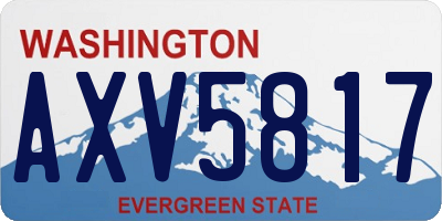 WA license plate AXV5817