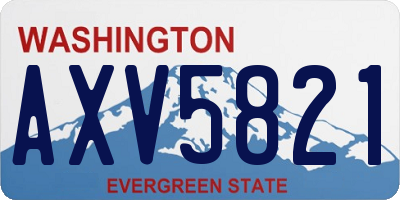 WA license plate AXV5821
