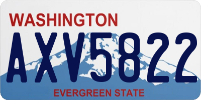 WA license plate AXV5822