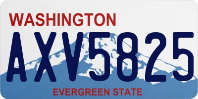 WA license plate AXV5825