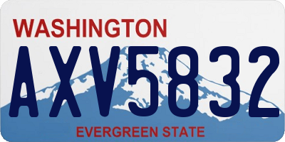 WA license plate AXV5832