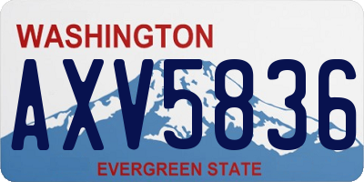 WA license plate AXV5836