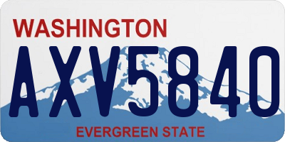 WA license plate AXV5840