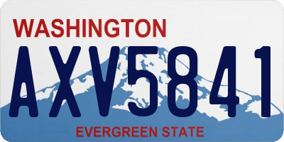 WA license plate AXV5841