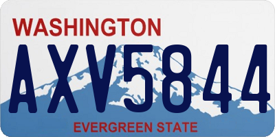 WA license plate AXV5844