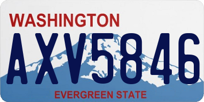 WA license plate AXV5846