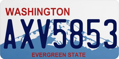 WA license plate AXV5853