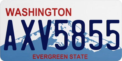 WA license plate AXV5855