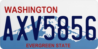 WA license plate AXV5856
