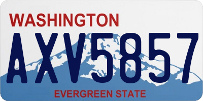 WA license plate AXV5857