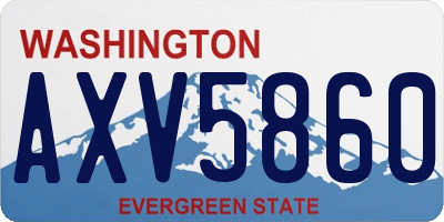 WA license plate AXV5860