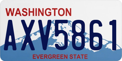 WA license plate AXV5861