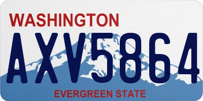 WA license plate AXV5864