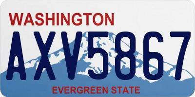 WA license plate AXV5867