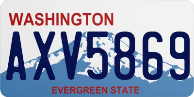 WA license plate AXV5869