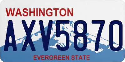 WA license plate AXV5870