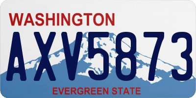 WA license plate AXV5873