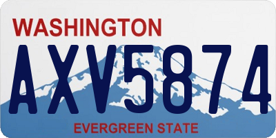 WA license plate AXV5874