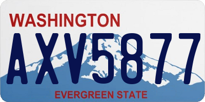 WA license plate AXV5877