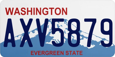 WA license plate AXV5879