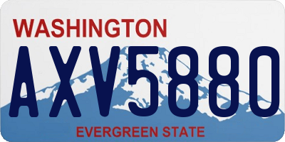 WA license plate AXV5880
