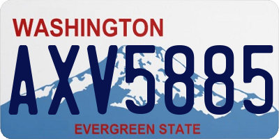 WA license plate AXV5885