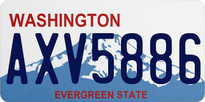 WA license plate AXV5886