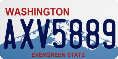 WA license plate AXV5889