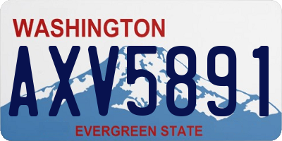 WA license plate AXV5891