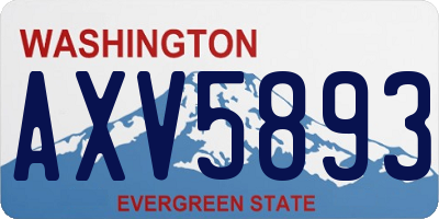 WA license plate AXV5893