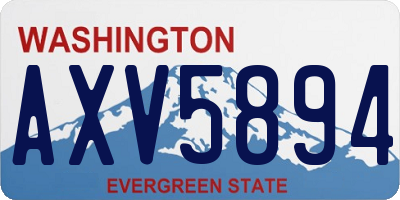 WA license plate AXV5894